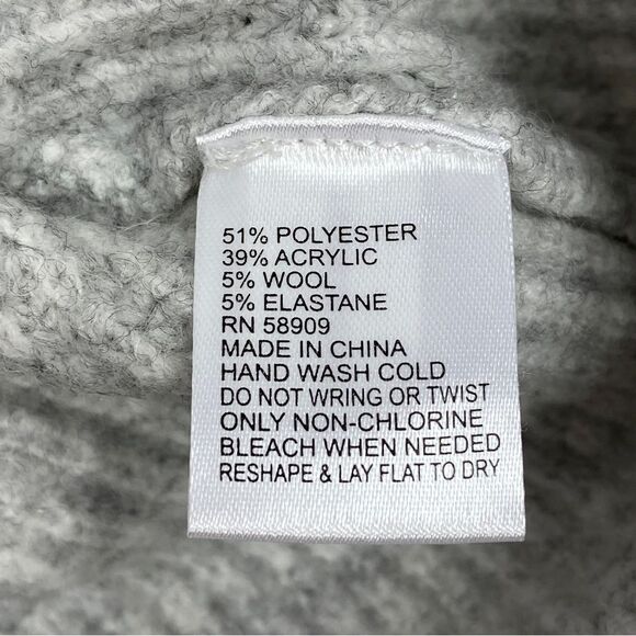 Gianni Bini Dani Cardigan Sweater Rhinestone Button Ribbed Gray Large - Picture 12 of 14